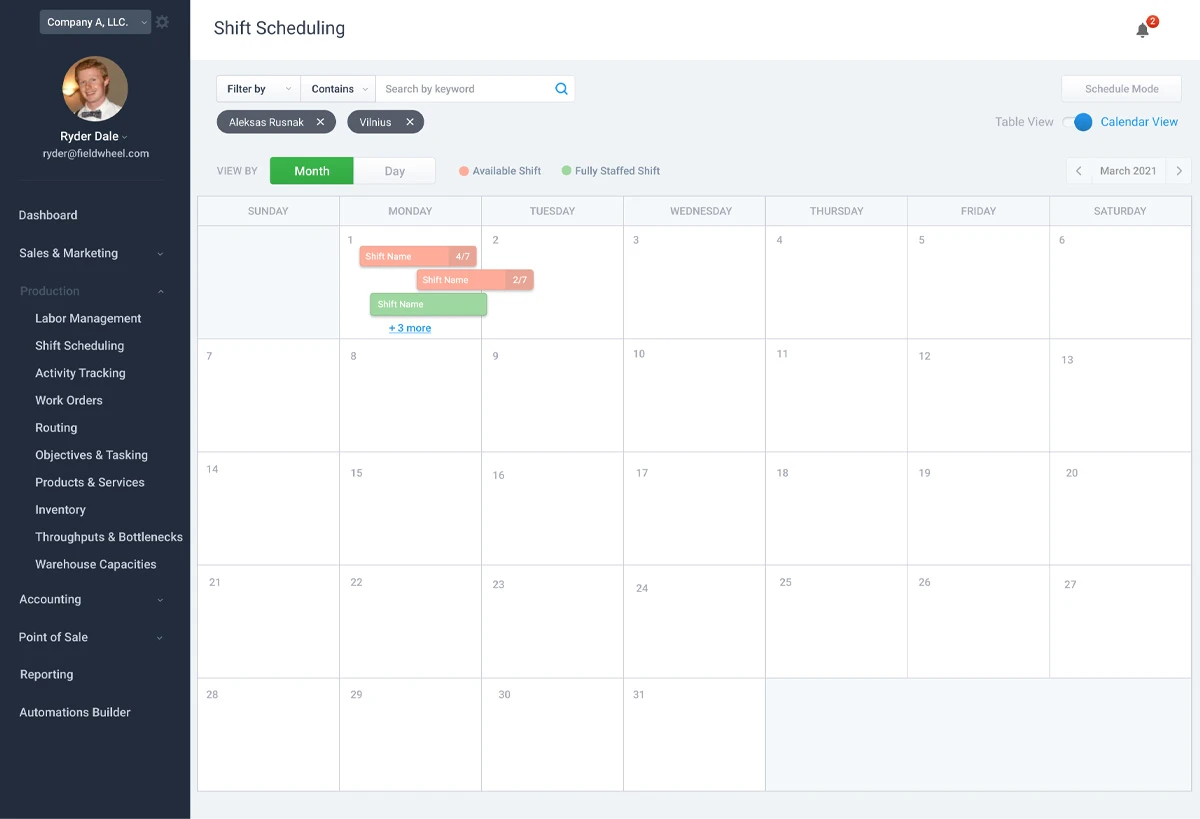 Intellifins Calendar